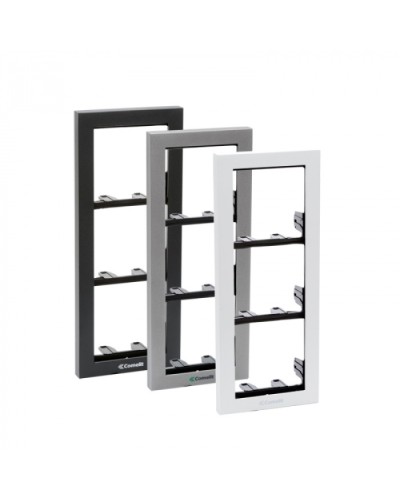 Рамка iKall на 3 модуля, антрацит Comelit в Сергиевом Посаде Малоабонентные видеодомофоны Pintop.ru