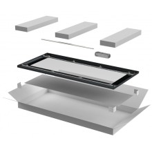 ITK LINEA N Дверь стеклянная 600мм шкафа 33U чер. (LN05-33U6X-DR)