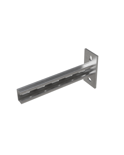 Страт-консоль одиночная усиленная развернутая 41х21 L400 s:2,5 мм КМ-профиль (KSSUR21-400) в Сергиевом Посаде Аксессуары для лотков Pintop.ru