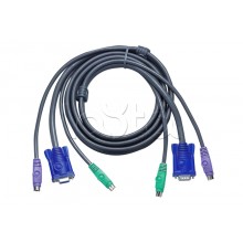 КВМ-кабель тонкий с интерфейсами PS/2, VGA (5м) ATEN 2L-5005P/C