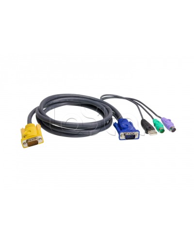 КВМ-кабель с интерфейсами PS/2, USB, VGA (1.2м) ATEN 2L-5301UP в Сергиевом Посаде Видеоусилители, Модуляторы, Делители Pintop.ru