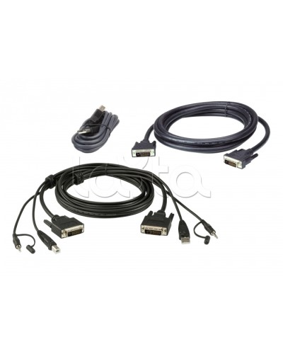 Комплект кабелей USB, DVI-D Dual Link, Dual Display для защищенного KVM-переключателя (3м) ATEN 2L-7D03UDX5 в Сергиевом Посаде Видеоусилители, Модуляторы, Делители Pintop.ru