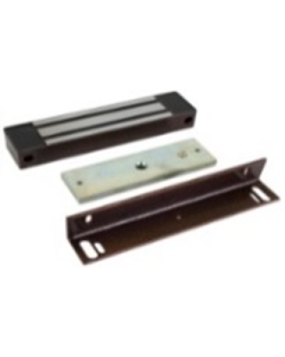 Электромагнитный замок AccordTec ML-400 KB-2 с уголком, цвет коричневый в Сергиевом Посаде Электромагнитные замки Pintop.ru