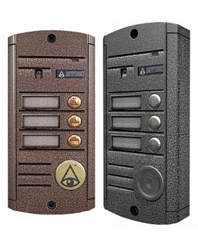 Видеопанель вызывная накладная на 3 абонента Activision AVP453 (PAL, медь) в Сергиевом Посаде Вызывные видеопанели малоабонентные Pintop.ru