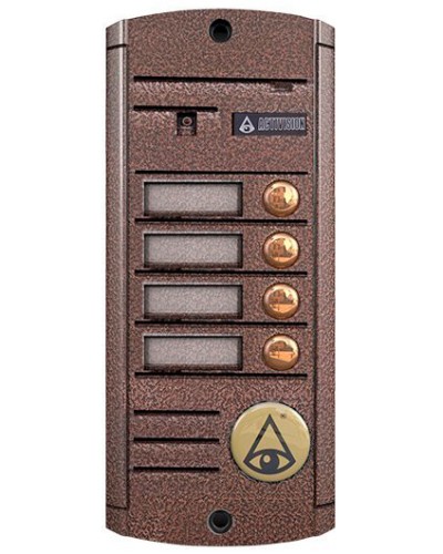 Видеопанель вызывная накладная цветная на 4 абонента Activision AVP-454 (PAL, медь) в Сергиевом Посаде Вызывные видеопанели малоабонентные Pintop.ru