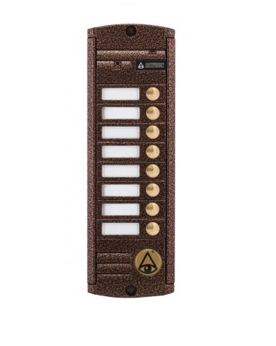 Видеопанель вызывная накладная цветная на 8 абонентов Activision AVP-458 (PAL, медь) в Сергиевом Посаде Вызывные видеопанели малоабонентные Pintop.ru