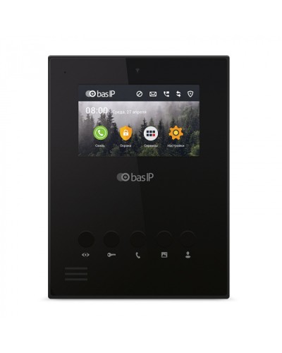Видеодомофон BAS-IP AU-04LA BLACK в Сергиевом Посаде Абонентские видеоустройства Pintop.ru