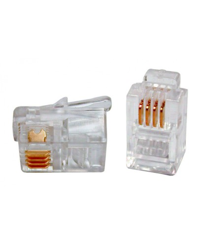 Коннектор телефонный для телефонных трубок Cabeus 4P4C в Сергиевом Посаде Коннекторы и разъемы Pintop.ru