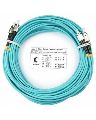Шнур оптический duplex FC-FC 50/125 mm OM3 20м LSZH Cabeus FOP-50-FC-FC-20m в Сергиевом Посаде Патч-корды и пигтейлы Pintop.ru