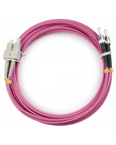 Шнур оптический duplex SC-ST 50/125 mm OM4 5м LSZH Cabeus FOP-50-OM4-SC-ST-5m в Сергиевом Посаде Патч-корды оптические Pintop.ru