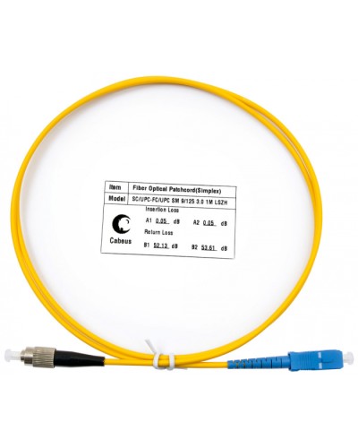 Шнур оптический simplex SC-FC 9/125 SM 1 м LSZH в Сергиевом Посаде Патч-корды оптические Pintop.ru