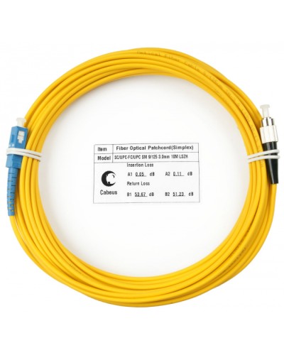 Шнур оптический simplex SC-FC 9/125 SM 20 м LSZH в Сергиевом Посаде Патч-корды оптические Pintop.ru