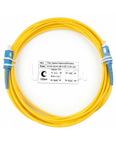 Шнур оптический simplex SC-SC 9/125 SM 5 м LSZH Cabeus FOP(s)-9-SC-SC-5M в Сергиевом Посаде Патч-корды оптические Pintop.ru