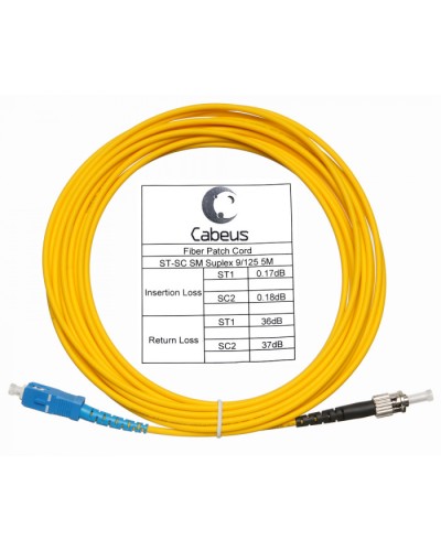Шнур оптический simplex SC-ST 9/125 sm 15м LSZH Cabeus FOP(s)-9-SC-ST-15m в Сергиевом Посаде Патч-корды оптические Pintop.ru