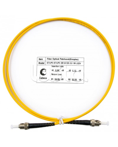 Шнур оптический simplex ST-ST 9/125 sm 1м LSZH Cabeus FOP(s)-9-ST-ST-1m в Сергиевом Посаде Патч-корды оптические Pintop.ru