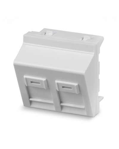 Вставка 45x45 (Mosaic) для 2 модулей формата Keystone Jack, угловая Cabeus (FP-A-45-2M) в Сергиевом Посаде Модули Keystone Pintop.ru