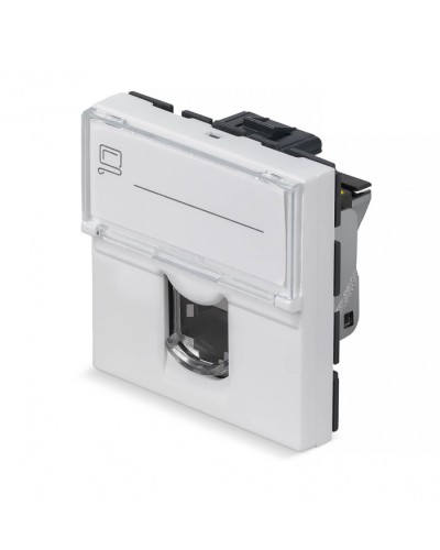 Модуль Keystone Jack RJ-45(8P8C), 180 градусов, категория 6a, экранированная Cabeus (KJ-RJ45-Cat.6a-SH-180T-FP-L-45) в Сергиевом Посаде Модули Keystone Pintop.ru