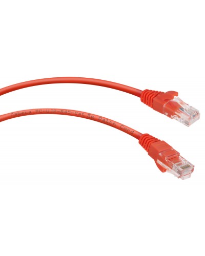 Патч-корд UTP, категория 5e, 0.5 м, неэкранированный, красный Cabeus PC-UTP-RJ45-Cat.5e-0.5m-RD в Сергиевом Посаде Патчкорды (медные) Pintop.ru