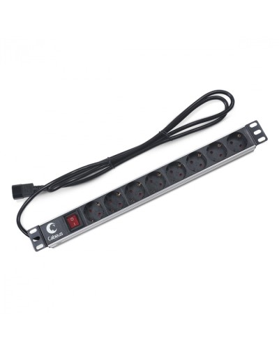 Блок на 8 розеток IEC 320 горизонтальный для 19 шкафов Cabeus (PDU-8P-2IEC) в Сергиевом Посаде Блоки розеток Pintop.ru