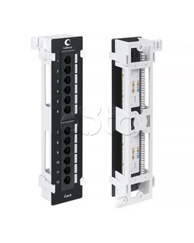 Патч-панель настенная, 12 портов RJ-45 Cabeus (PL-12-CAT.6-WL-DUAL IDC) в Сергиевом Посаде Патч панель Pintop.ru