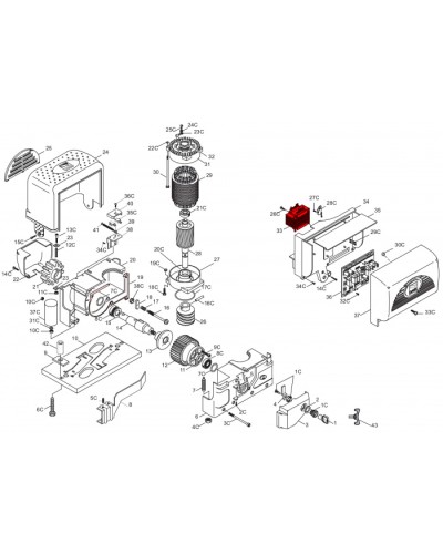 Корпус TWIN4 Came 119RIR312 в Сергиевом Посаде Запчасти для шлагбаумов и автоматики Pintop.ru