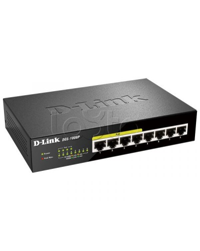 Неуправляемый коммутатор D-Link DL-DGS-1008P/F1A в Сергиевом Посаде Коммутаторы Pintop.ru