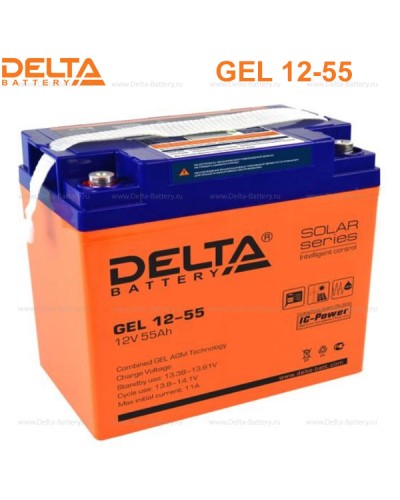 Аккумулятор свинцово-кислотный Delta GEL 12-55 в Сергиевом Посаде Электротехническое оборудование Pintop.ru