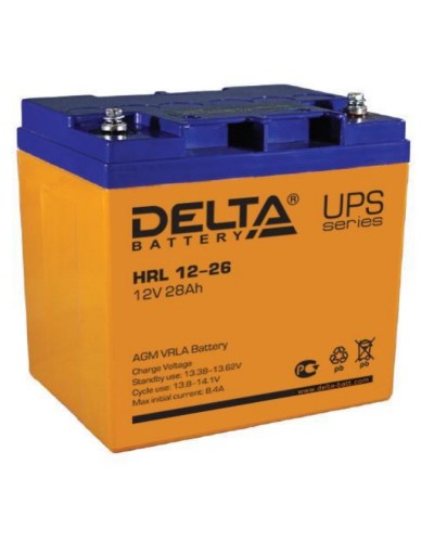Аккумулятор свинцово-кислотный Delta HRL АКБ 12 - 26 в Сергиевом Посаде Электротехническое оборудование Pintop.ru