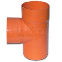 Тройник для двустенных труб,90 ,полипропилен,д.75 DKC 020075