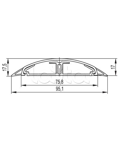 Кабель-канал 75x17 напольный CSP-F DKC 01331 в Сергиевом Посаде Кабель-канал Pintop.ru