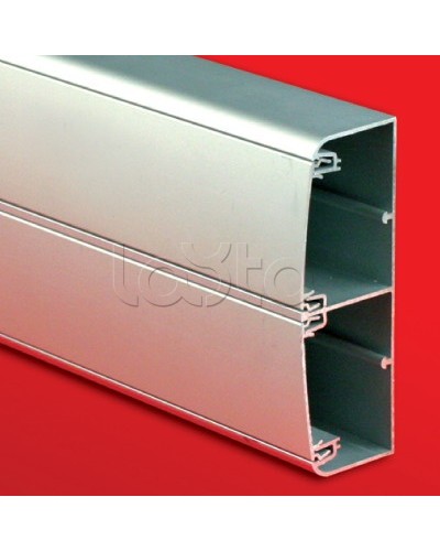 Кабель-канал алюминевый 140х50 (с 2 крышками), цвет серый металлик DKC (01499) в Сергиевом Посаде Кабель-канал Pintop.ru