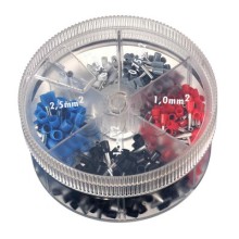 Контейнер наконечников-гильз с изолир.фланцем 1,00 кв.мм красный 1 упаковка - 1000 шт DKC 2ARTD10010