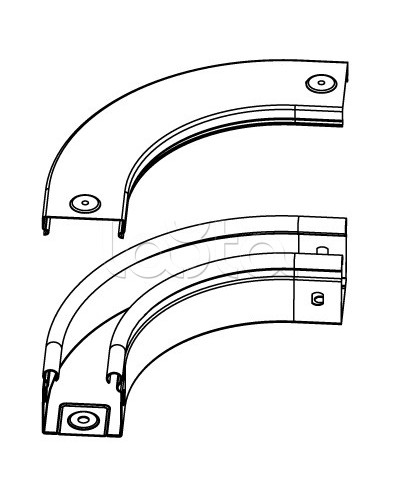 Крышка CPO 90 на угол горизонтальный 90° осн. 300 DKC 38005 в Сергиевом Посаде Аксессуары для лотков Pintop.ru