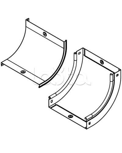 Крышка CS 90 на угол вертикальный внутр. 90° осн. 200 DKC 38204 в Сергиевом Посаде Аксессуары для лотков Pintop.ru