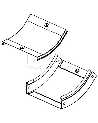 Крышка CS 45 на угол вертикальный внутр. 45° осн. 200 DKC 38224 в Сергиевом Посаде Аксессуары для лотков Pintop.ru