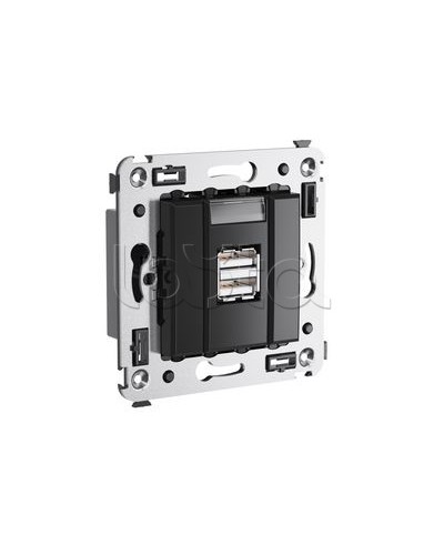 Устройство зарядное Avanti, Черный квадрат DKC 4402543 в Сергиевом Посаде Блоки розеток Pintop.ru