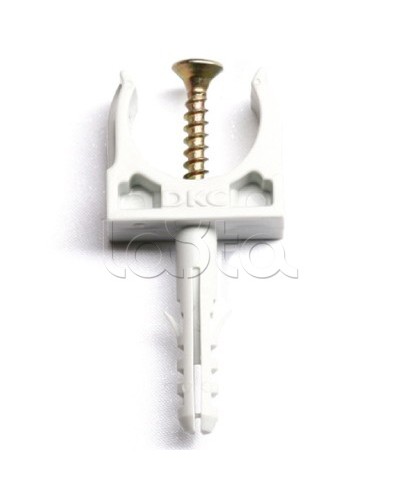 Держатель с защелкой и дюбелем, д.16 мм DKC 51316 в Сергиевом Посаде Держатели, клипсы, скобы Pintop.ru