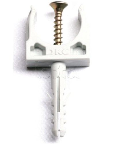 Держатель с защелкой и дюбелем, д.32 мм DKC 51332 в Сергиевом Посаде Держатели, клипсы, скобы Pintop.ru