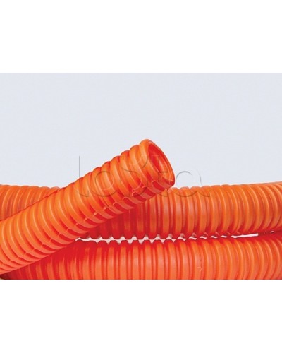 Труба ПНД гибкая гофр. д.32мм, лёгкая без протяжки, 25м, цвет оранжевый DKC 70932 в Сергиевом Посаде Труба гофрированная Pintop.ru