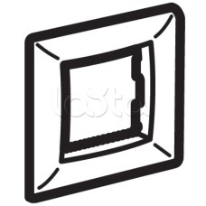 Рамка на 2 модуля (одноместная) DKC (75010B)