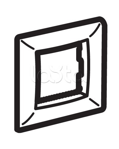 Рамка на 2 модуля (одноместная) DKC (75010B) в Сергиевом Посаде Аксессуары для кабель-канала Pintop.ru