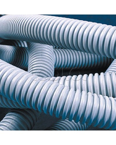 Труба ПВХ гибкая гофр. д.16мм, лёгкая без протяжки, 50м, цвет серый DKC 9091650 в Сергиевом Посаде Труба гофрированная Pintop.ru