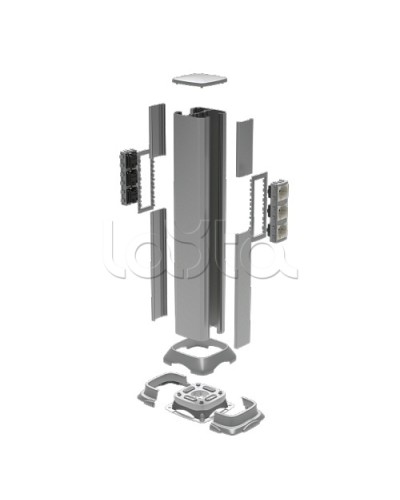Колонна алюминевая 0,71 м, цвет светло-серебристый металлик DKC 09591 в Сергиевом Посаде Аксессуары для стоек и шкафов Pintop.ru