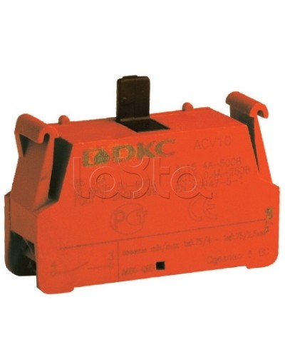 Блок контактный с клеммным безвинтовым зажимом, нормально-замкнутый DKC ACV01 (5 шт/уп) в Сергиевом Посаде Клеммные колодки Pintop.ru