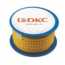 Колечко маркировочное E, 1,3-2,5мм. черное на желтом DKC AZO2EEBY