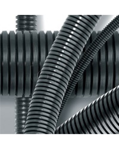 Труба гофрированная DN23мм, ПВ-0, д. вн. 22,6 мм, д. нар. 28,5 мм, полиамид 6 с протяжкой DKC PA612329F0 в Сергиевом Посаде Труба гофрированная Pintop.ru