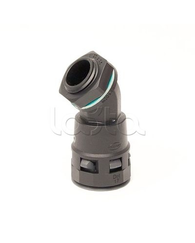 Монтажный комплект муфта 45 грд. труба-коробка DN 23 мм, М25х1,5, полиамид, цвет черный DKC PACL23M25N в Сергиевом Посаде Крепеж: Дюбели, шурупы, саморезы Pintop.ru