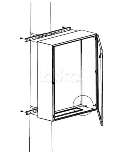 Комплект крепления шкафов CE/RAM box к столбу DKC R5FB600 в Сергиевом Посаде Полки для шкафов и стоек Pintop.ru