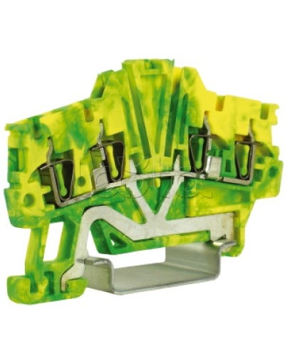 Зажим для заземления, 2 ввод/2 вывода, 1,5 кв.мм желто-зеленый DKC ZHT420 в Сергиевом Посаде Держатели, клипсы, скобы Pintop.ru