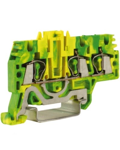 Зажим для заземления, 1 ввод/2 вывода, 2,5 кв.мм желто-зеленый DKC ZHT510 в Сергиевом Посаде Держатели, клипсы, скобы Pintop.ru
